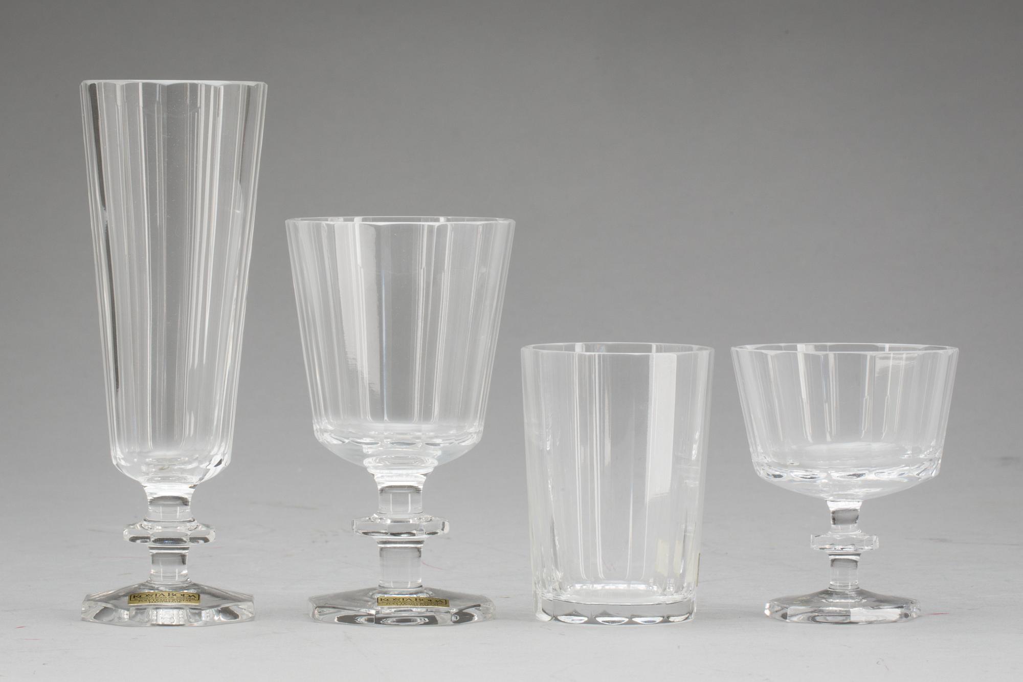 GLASSERVIS, glas, ca 50 st. "Karlberg", Kosta.
