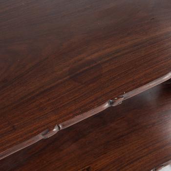 A Chinese hardwood shelf, 20th century.