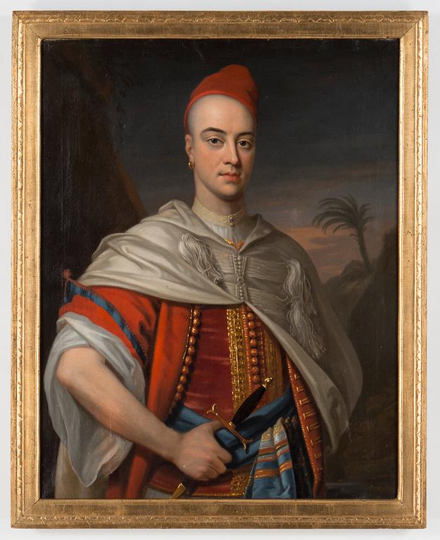 Portrait young nobleman in an oriental costume.