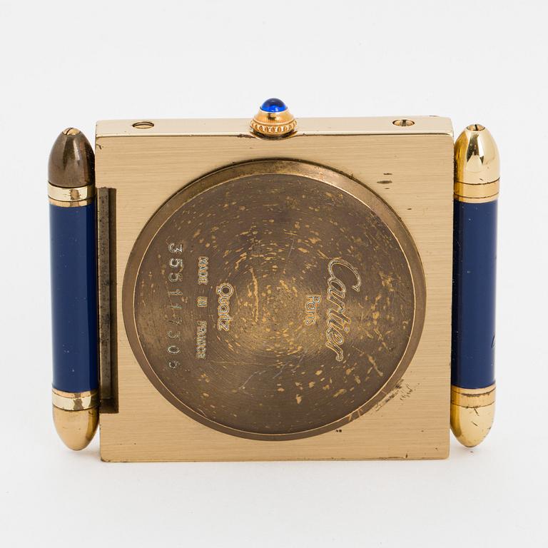 CARTIER, alarm clock, 50 x 53 (63) mm.