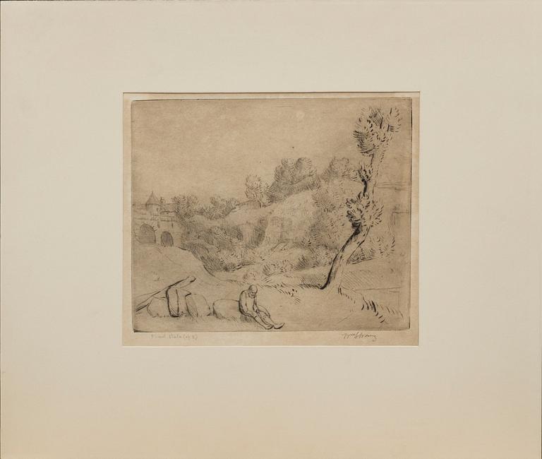 WILLIAM STRANG, etching, signed.