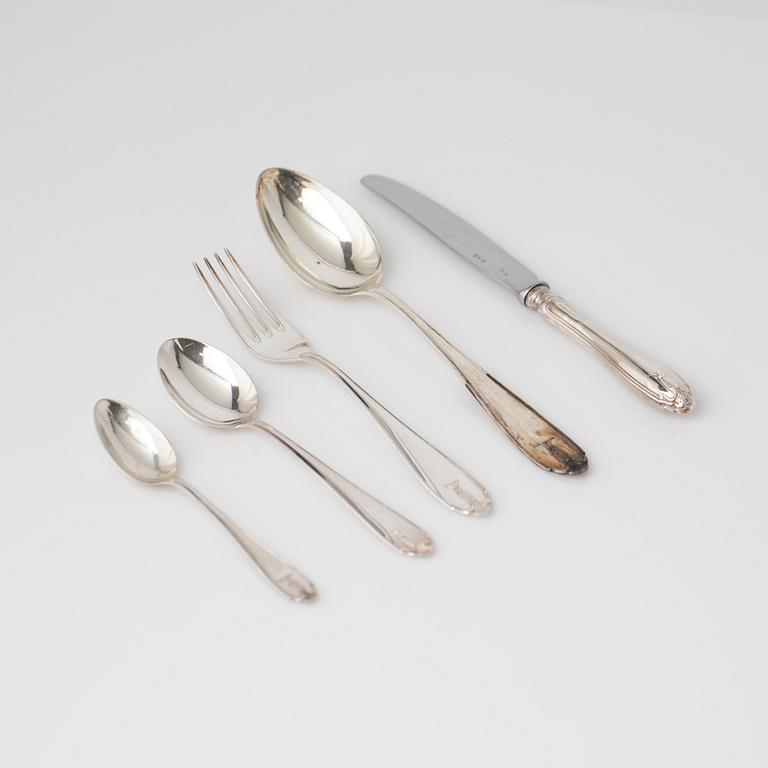 Cutlery service, 60 pieces, silver, "Vasa", GAB, Stockholm, 1980s-90s.