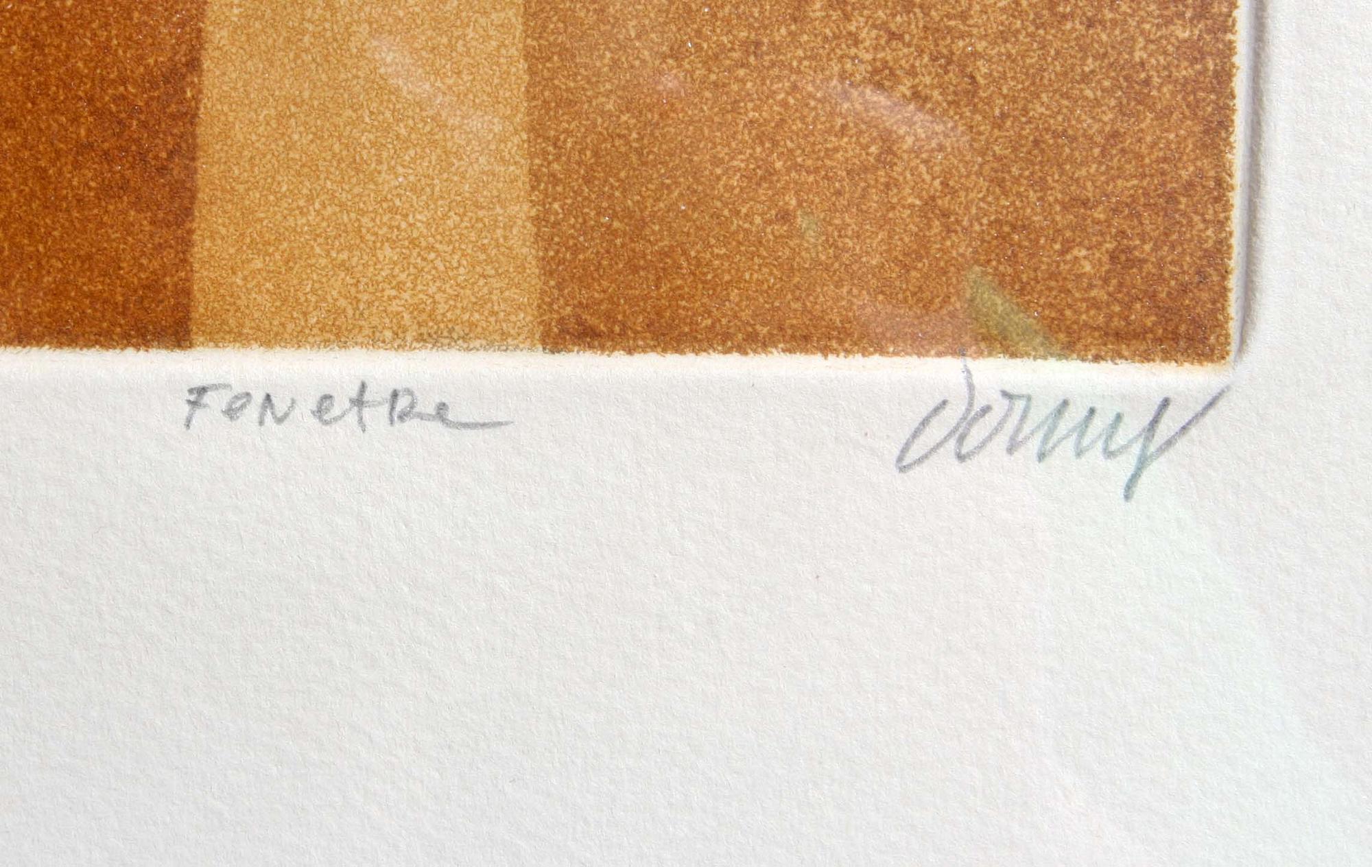BERTRAND DORNY,  färgetsning, "Fenetre" 14/50, sign.