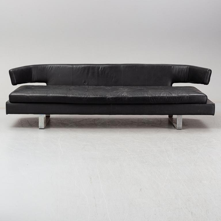 a late 20th century leather sofa,