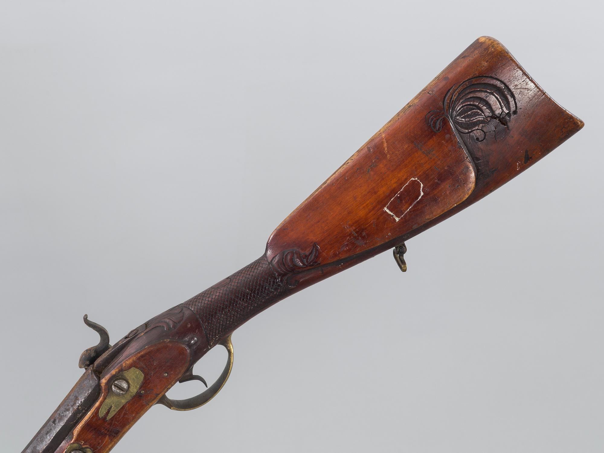 A rifle gun, 19th century,