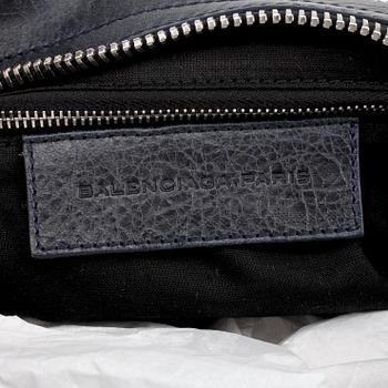 BALENCIAGA, a blue leather bag, ”Brogue City".