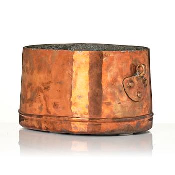A copper cauldron from Gustav III:s household, dated 1788.
