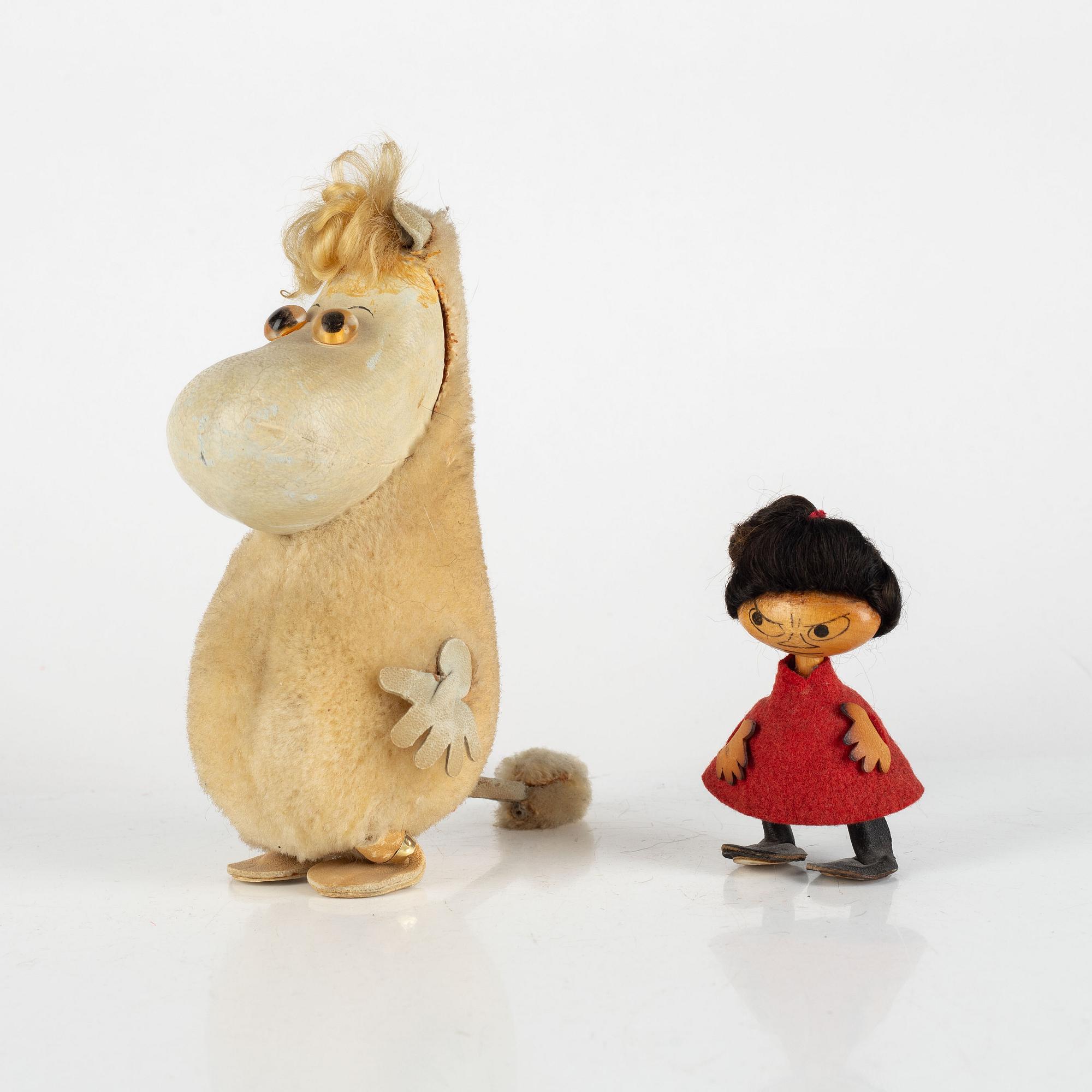 Muminfigurer, 2 st, Atelier Fauni, Finland, 1950/60-tal.