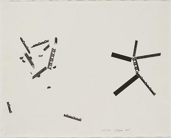 Joel Shapiro, träsnitt, 1985. Signerad och numrerad 37/44.