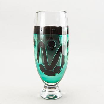 Bengt Edenfalk, a signed and dated glass vase.