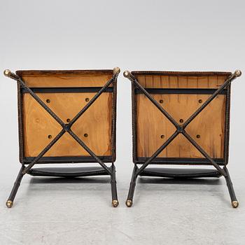 Jacques Adnet, attributed to, chairs, a pair, France, mid-20th century.