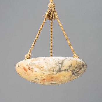 An alabaster ceiling lamp, 1920s.