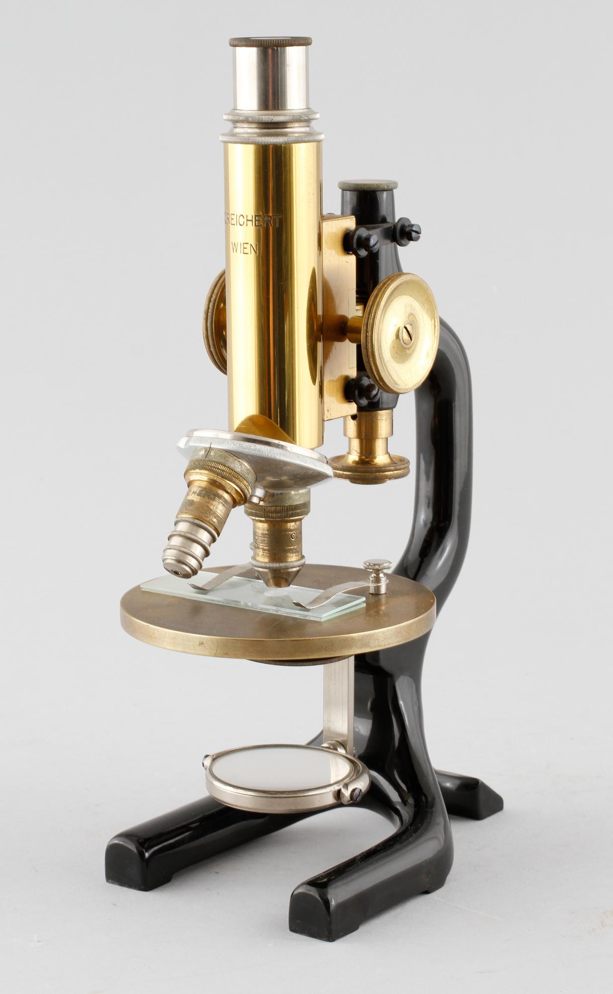 A microscope by C Reichert in Wien, early 20th century.