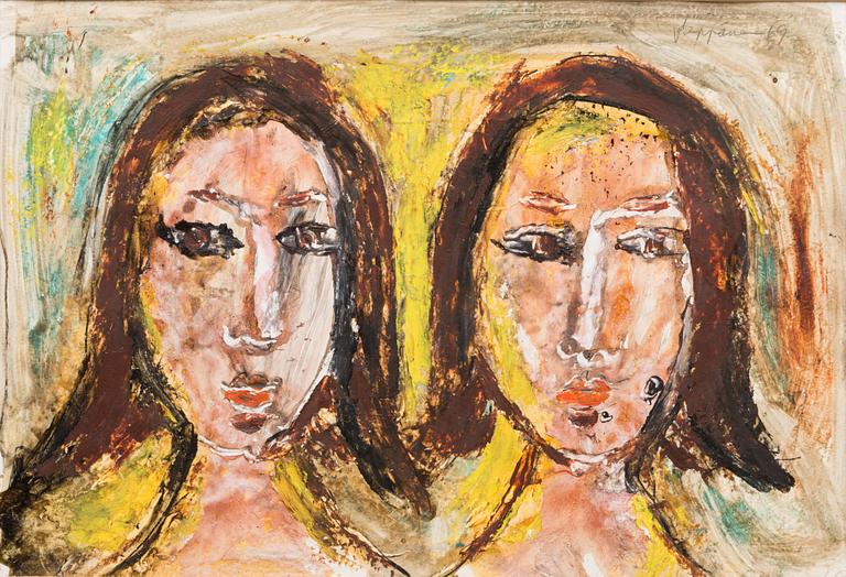 JAAKKO LEPPÄNEN, sekatekniikka, signeerattu ja päivätty -69.