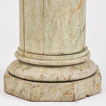 A Swedish Empire marbled column, first part 19th century.