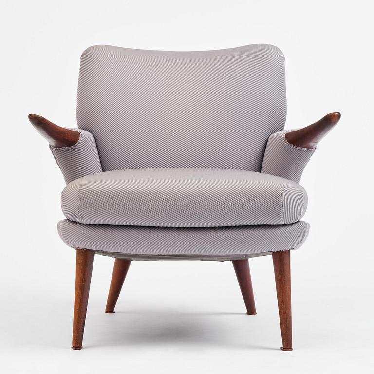 Ib Kofod-Larsen, a rare armchair model 423, Christensen & Larsen, Denmark, 1950s.