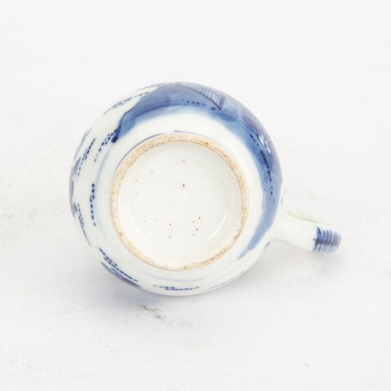 A Chinese blue and white miniature creamer 19th century.