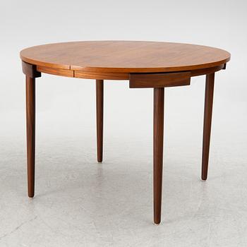 Hans Olsen, a dining table and four chairs, Frem Røjle, Denmark, 1950's.
