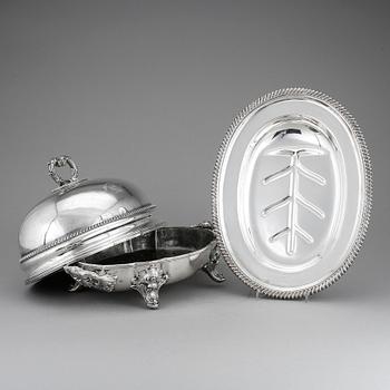 STEKHUV med FAT och STÄLL, pläter, bl.a England, 1900-tal.