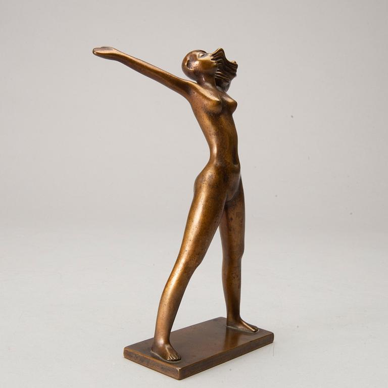STIG BLOMBERG, skulptur Ystad brons 1936 patinerad brons.