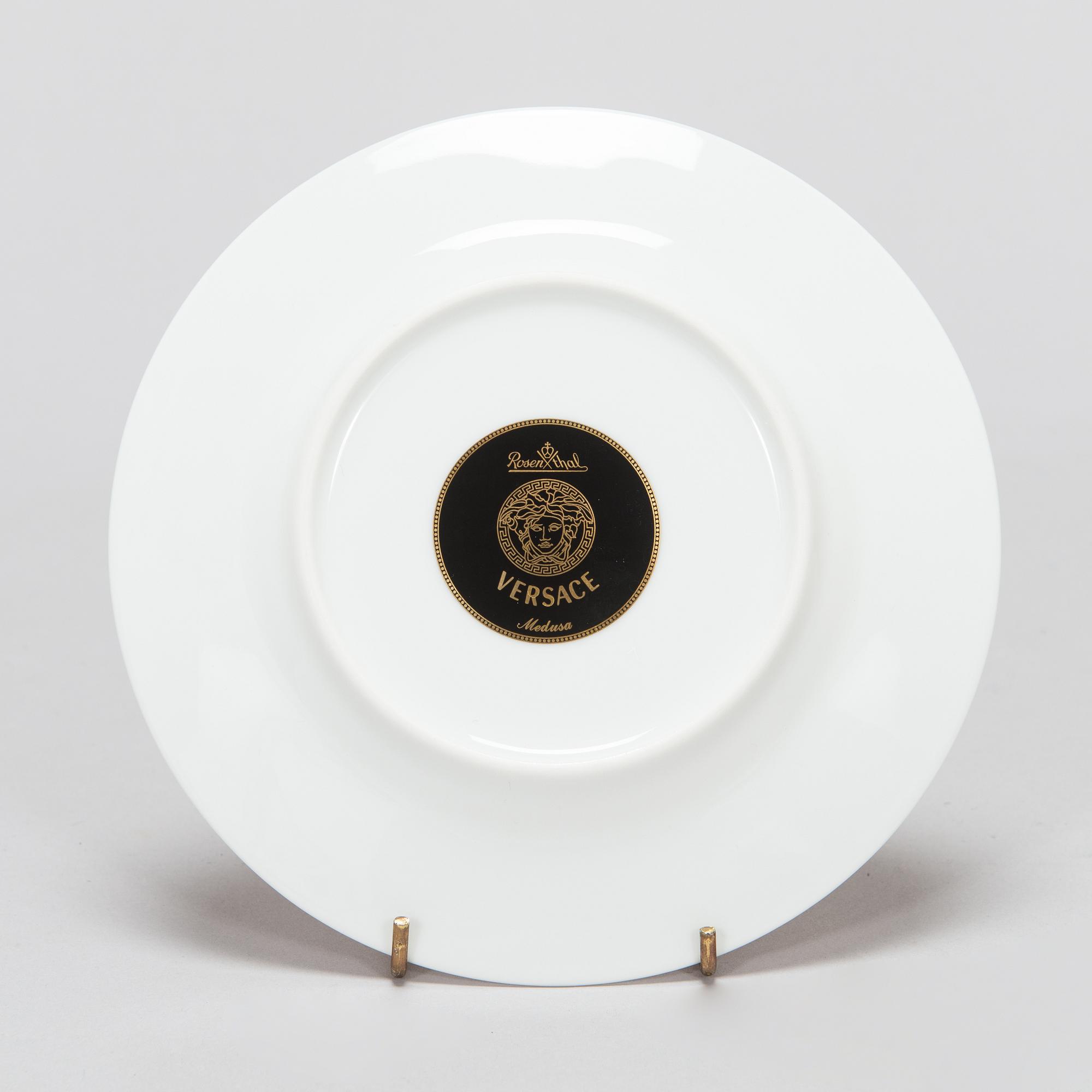 Versace, ruoka-astiasto, 27 osaa, posliini, "Medusa", Rosenthal, Studie-linie, Saksa.