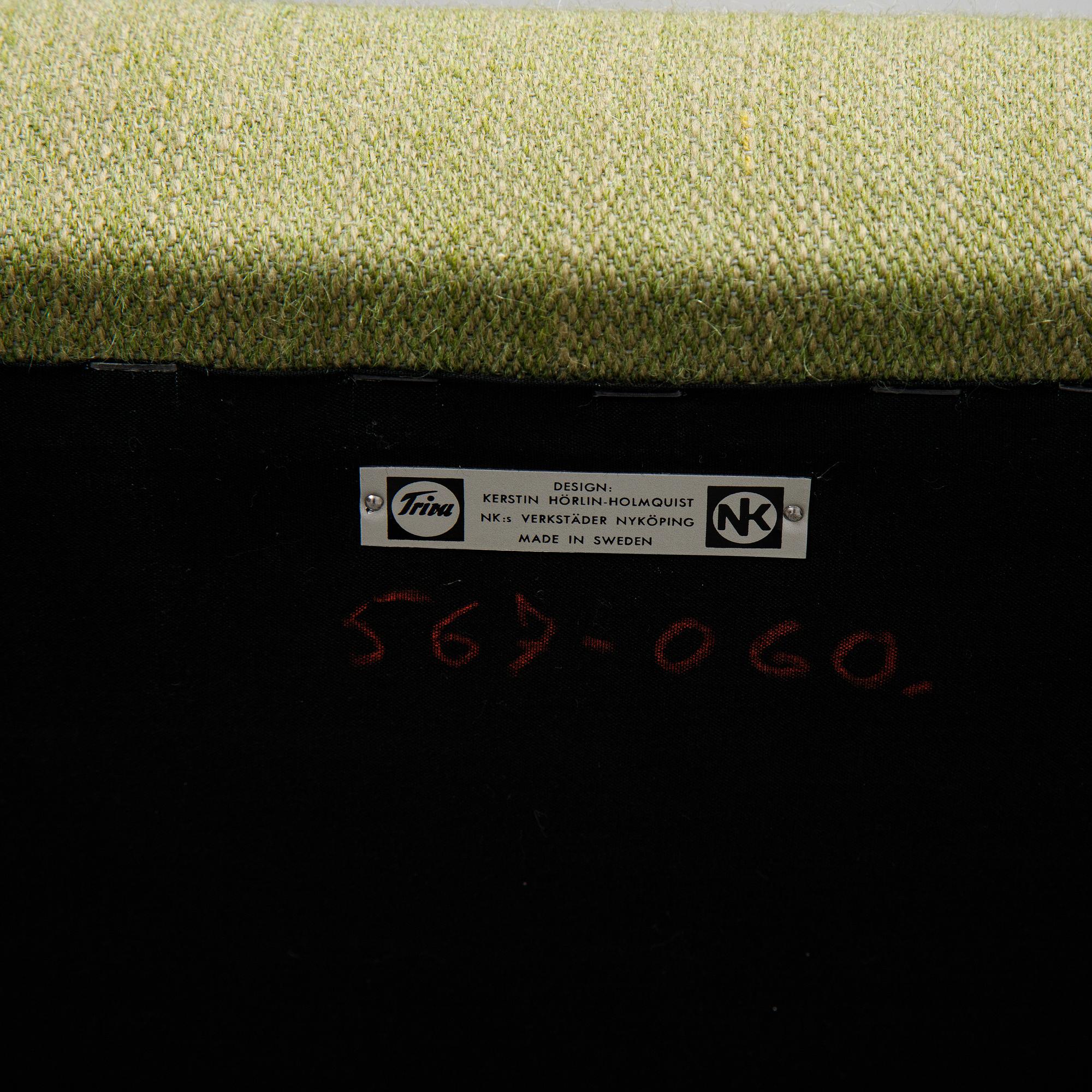 A sofa by Kerstin Hörlin-Holmquist, from the TRiva-series, Nordiska Kompaniet.