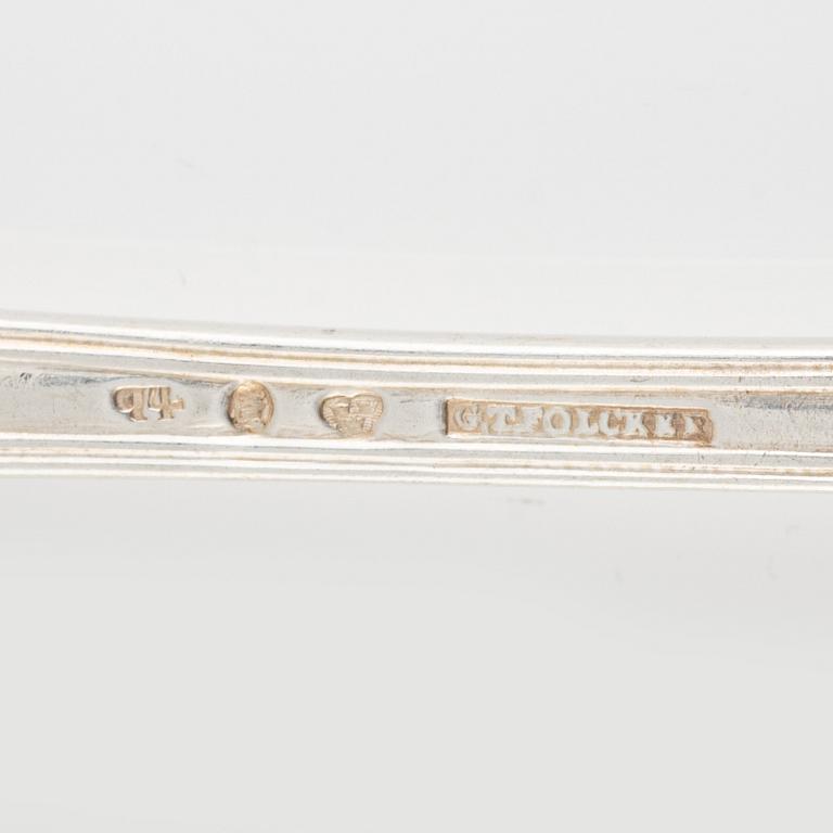 Forks, 6 pcs, silver, Gustaf Theodor Folcker (1835-1877), Stockholm 1844-1845.