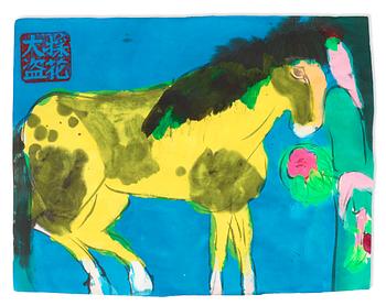289. Walasse Ting, Woman with horse.