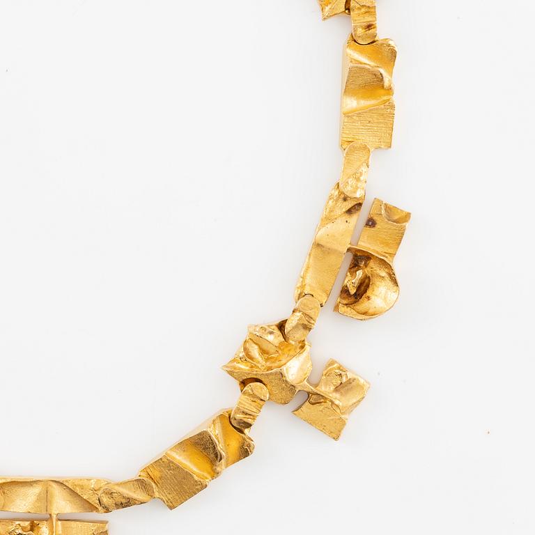 A Björn Weckström necklace "Tenochtitlan" 18K gold, Lapponia 1970.