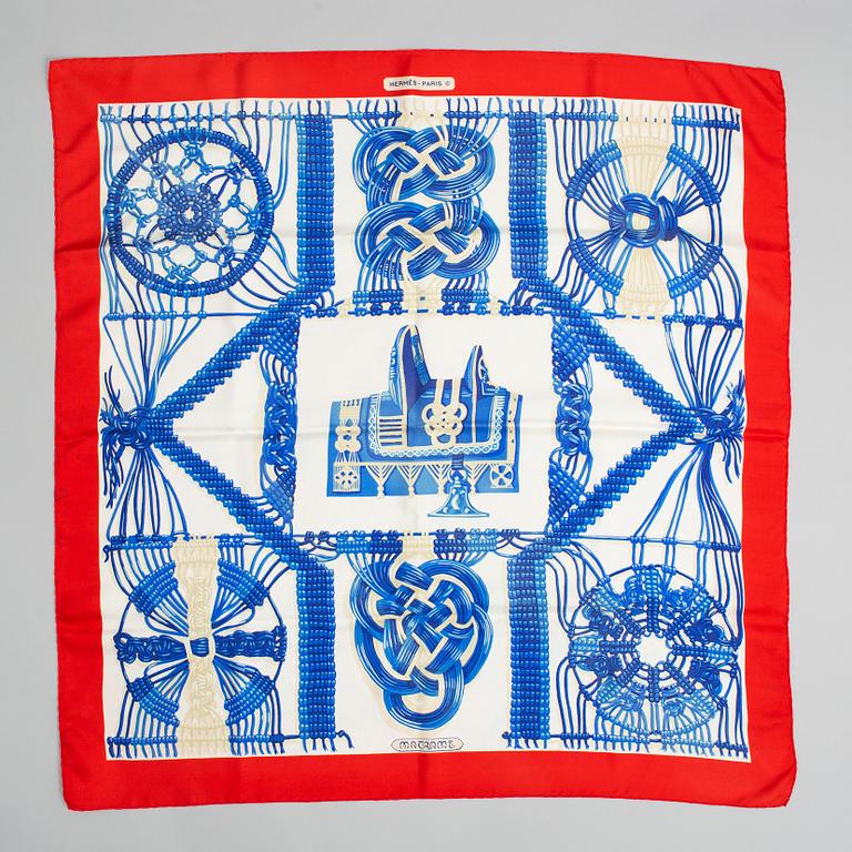 Hermès, a 'Macramé' silk scarf.