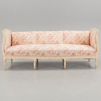 A gustavian sofa, late 1700's.