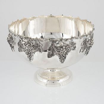 Wine cooler, nickel silver, later part of the 20th century.