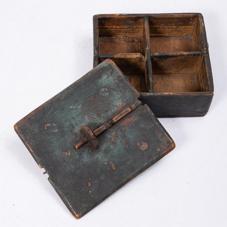 Askar, tre st, allmoge, 1800-tal.