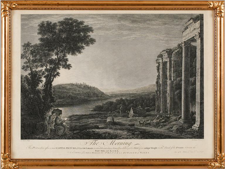 CLAUDE LORRAIN, efter, 1700-tal, kopparstick.