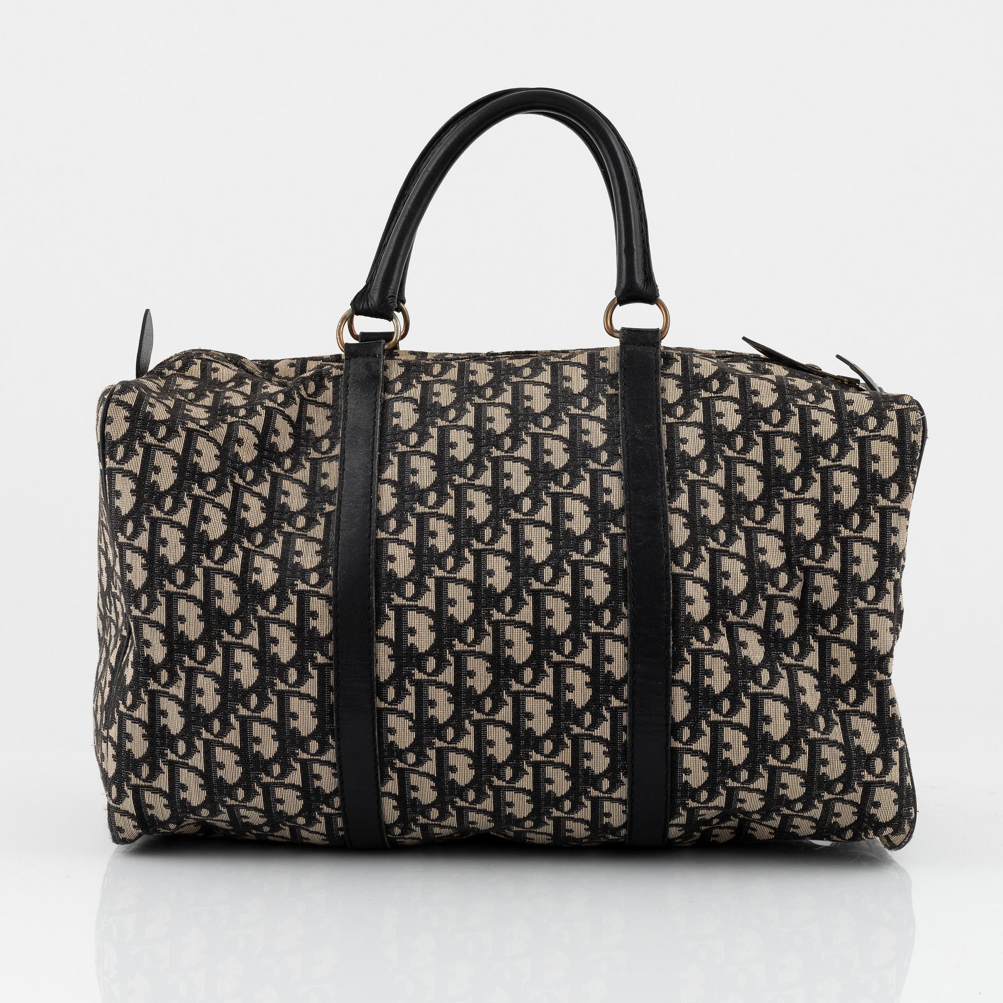 Christian Dior, väskor, 2 st, weekendbag samt clutch, vintage.