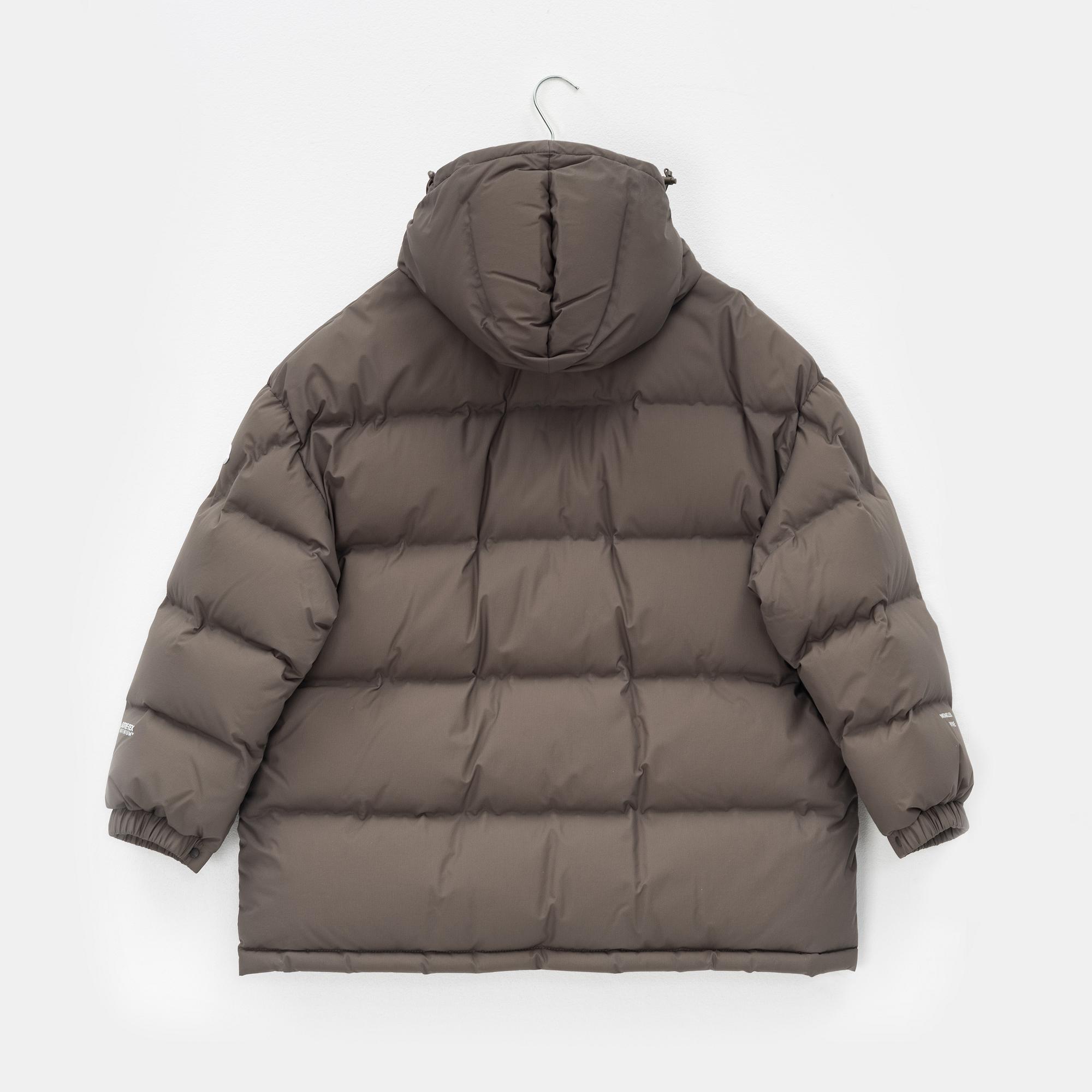 Moncler, a grey nylon 'Hyke' down jacket, size 2.