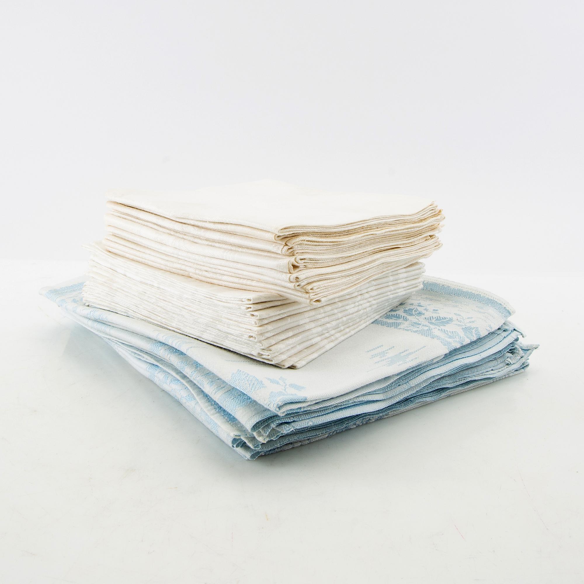 Napkins 12+12+12 pcs damask first half/mid 20th century.