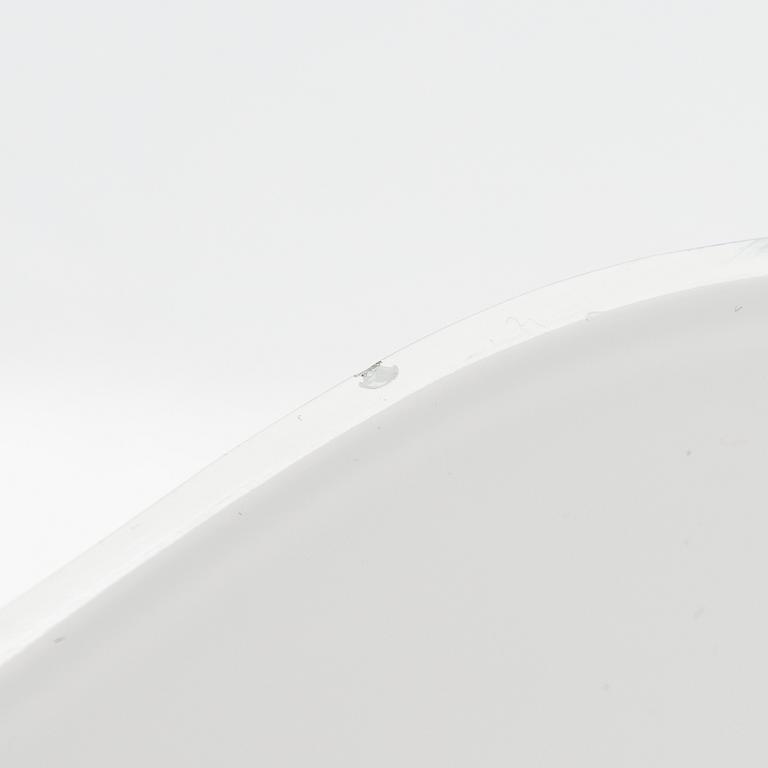 Alvar Aalto, glasskulptur, 2 delar av "Aalto-blomman", signerad Alvar Aalto Iittala. 1950-tal.