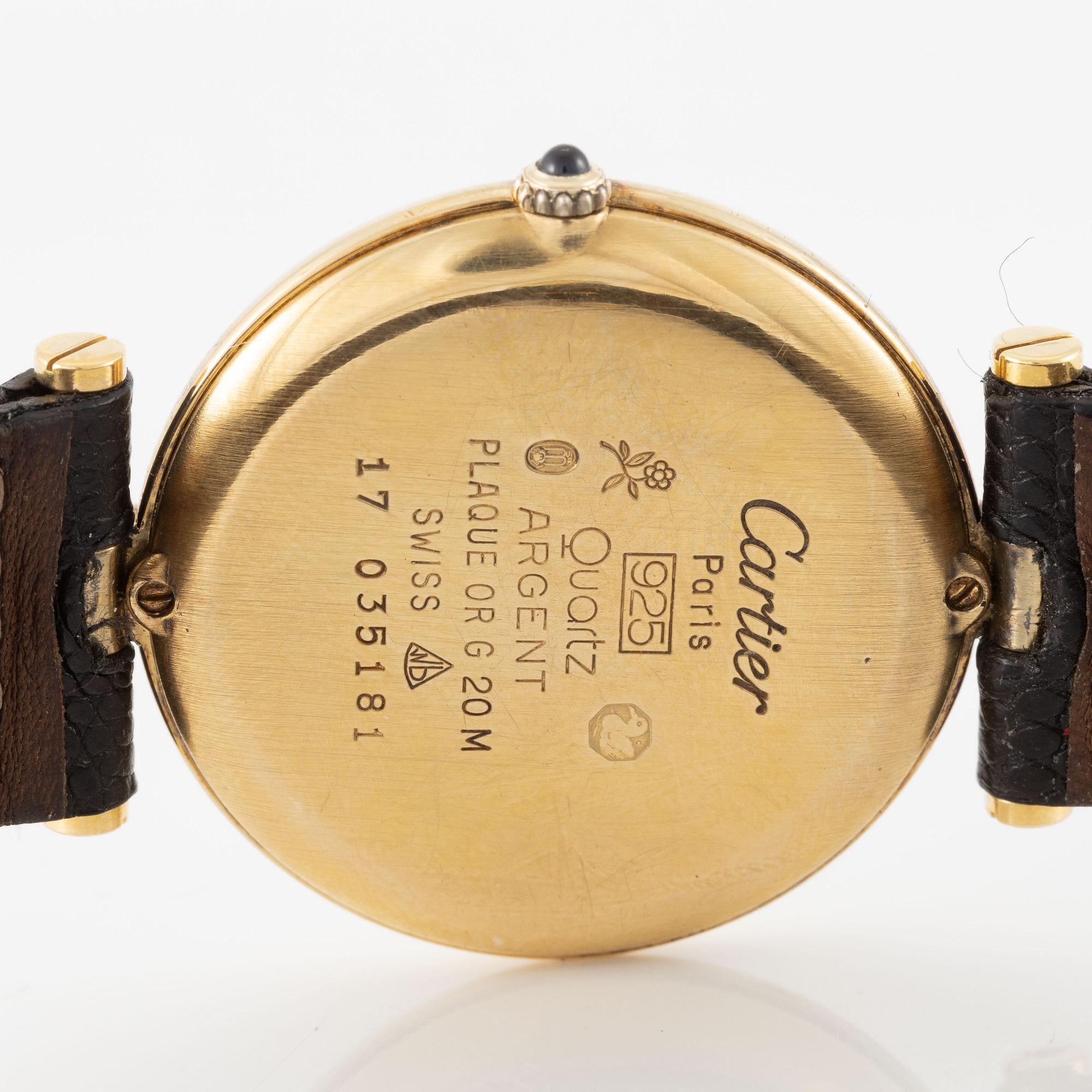 must de Cartier, Vendôme, wristwatch, 30 mm.