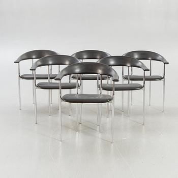 Giancarlo Vegni & Gianfranco Gualtierotti, armchairs 6 pcs for Fasem 20th century later.