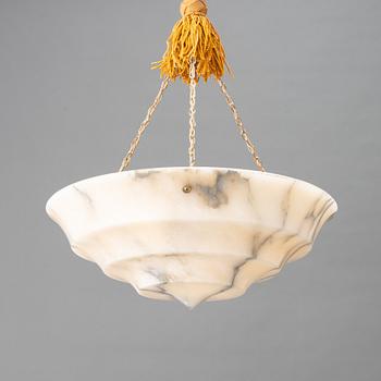 An alabaster ceiling lamp, 1920s.
