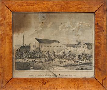 RAMAR MED TRYCK, 3 st, 1800-talets mitt.