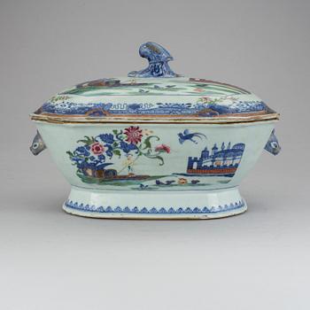 SOPPTERRIN, porslin, Qianlong, Kina, (1736-95).
