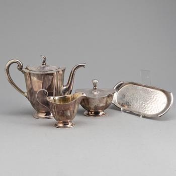 KAFFESERVIS, nysilver, GAB, 4 delar.