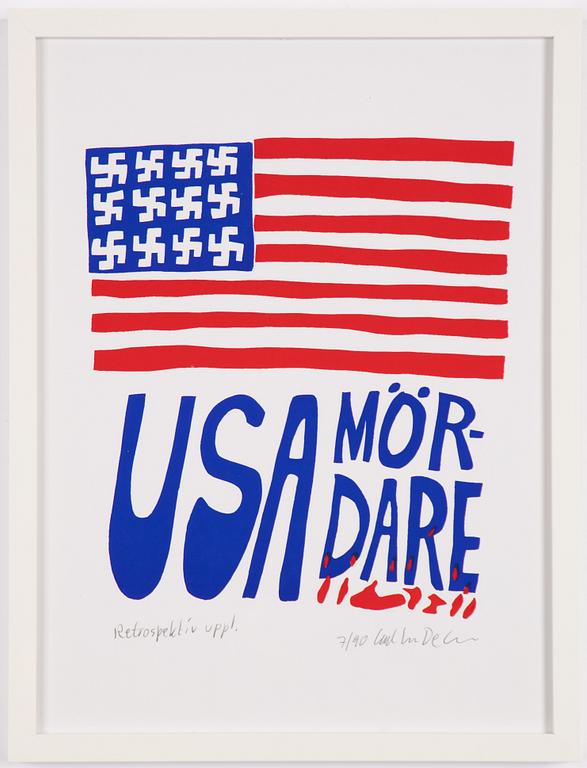 Carl Johan De Geer, "USA mördare".