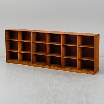 MOGENS KOCH, a three-part- teak 'Reol' bookcase Rud. Rasmussens, Snedkerier, Copenhagen, Denmark.