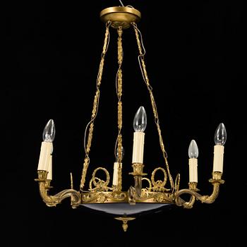 A Karl Johan-style ceiling lamp mid 20th century.