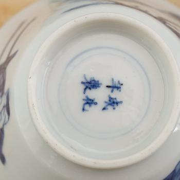 PORSLINSFÖREMÅL, 5 st, Kina, 1700-/1800-tal.