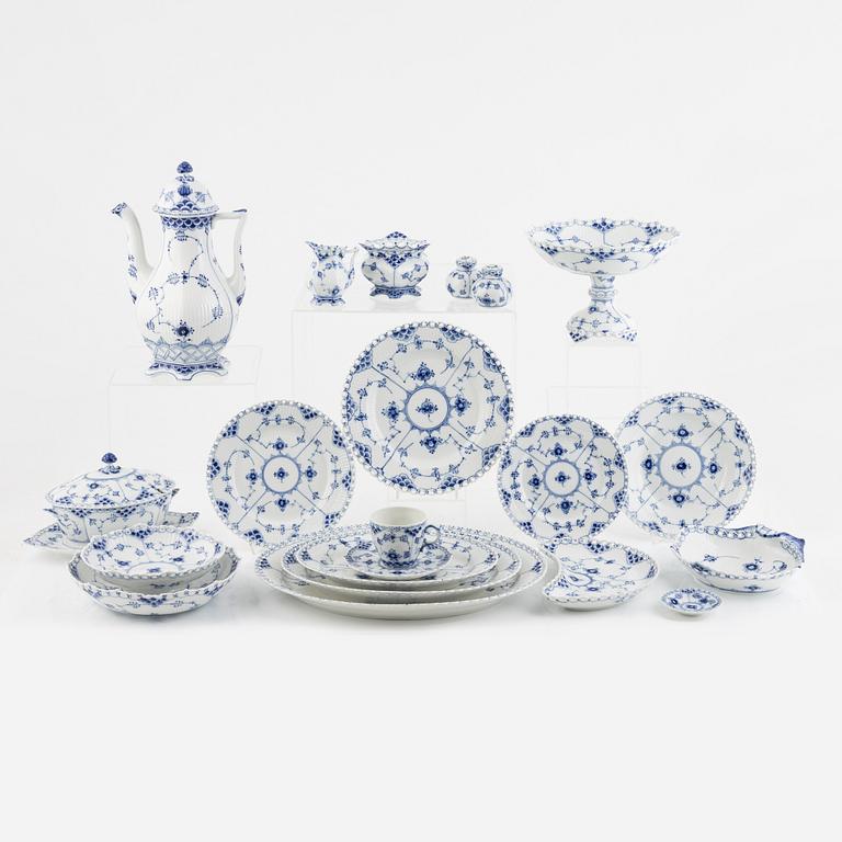 A 96-piece 'Musselmalet' porcelain dining and coffee service, Royal Copenhagen, Denmark.