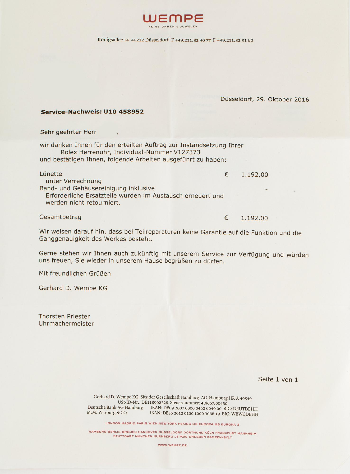 ROLEX, Submariner, "Smurf".